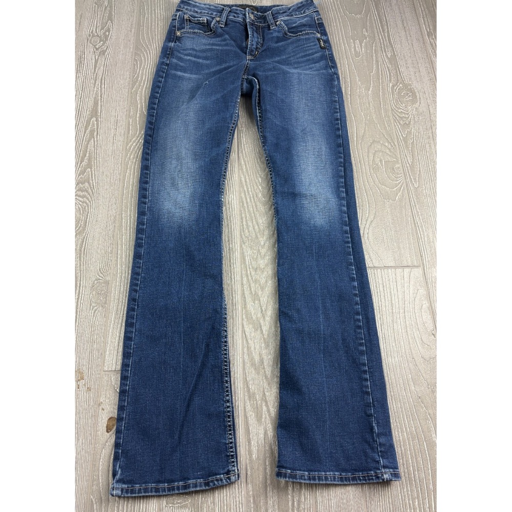 Silver Jeans Tuesday Bootcut Dark Wash Denim Womens Size 27 Inseam 31 Slim Fit